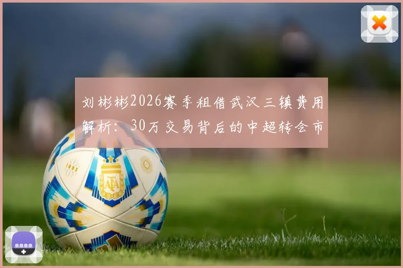 刘彬彬2026赛季租借武汉三镇费用解析：30万交易背后的中超转会市场新趋势